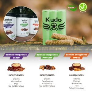 Kudo natural energy bars + bar holder case